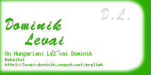 dominik levai business card